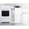 imageSummit 54quot AllinOne Kitchenette with Electric Coil Range RefrigeratorFreezer Sink White ACK54COILW