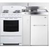 imageSummit 54quot AllinOne Kitchenette with Electric Coil Range RefrigeratorFreezer Sink White ACK54COILW