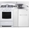 imageSummit 54quot AllinOne Kitchenette with Gas Range RefrigeratorFreezer Sink White ACK54GASW