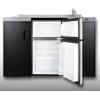 imageSummit 54quot Wide AllInOne Kitchenette 2door refrigeratorfreezer 2Burner Cooktop Sink and Storage Black and Stainless CK55ADASINKR SINKRSINKL