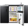 imageSummit 54quot Wide AllInOne Kitchenette 2door refrigeratorfreezer 2Burner Cooktop Sink and Storage Black and Stainless CK55ADASINKR SINKRSINKR