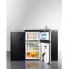 imageSummit 54quot Wide AllInOne Kitchenette 2door refrigeratorfreezer 2Burner Cooktop Sink and Storage Black and Stainless CK55ADASINKR SINKRSINKR