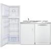 imageSummit 71quot AllinOne Kitchenette with RefrigeratorFreezer Smooth Glass 2 Burner Cooktop Dishwasher Sink White ACKDW721GWhite