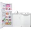 imageSummit 71quot AllinOne Kitchenette with RefrigeratorFreezer Smooth Glass 2 Burner Cooktop Dishwasher Sink White ACKDW721GWhite
