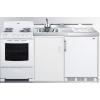 imageSummit 72quot AllinOne Kitchenette with Electric Coil Range RefrigeratorFreezer Sink White ACK72COILW