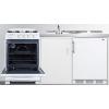 imageSummit 72quot AllinOne Kitchenette with Gas Range RefrigeratorFreezer Sink White ACK72GASW