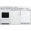 imageSummit 72quot AllinOne Kitchenette with Gas Range RefrigeratorFreezer Sink White ACK72GASW