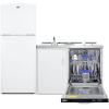 imageSummit Appliance ACKDW751G 75quot Wide Allinone Kitchenette with Fullsized Frostfree RefrigeratorFreezer 24quot Dishwasher Two Burners Radiant 115V Storage Cabinet Sink and Faucet