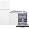 imageSummit Appliance ACKDW751G 75quot Wide Allinone Kitchenette with Fullsized Frostfree RefrigeratorFreezer 24quot Dishwasher Two Burners Radiant 115V Storage Cabinet Sink and Faucet