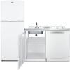imageSummit Appliance ACKDW751G 75quot Wide Allinone Kitchenette with Fullsized Frostfree RefrigeratorFreezer 24quot Dishwasher Two Burners Radiant 115V Storage Cabinet Sink and Faucet