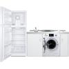 imageSummit Appliance ACKSPWD861G 86quot Wide AllInOne Kitchenette withWasherDryer Combo 129 cuft FrostFree Two Burners Radiant 115V Sink and Storage Cabinets