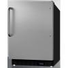 imageSummit Appliance ALFZ37BSSTB Builtin Undercounter ADA Compliant Residential AllFreezer in Black with Stainless Steel Door Towel Bar Handle Door Storage Adjustable Thermostat and Manual DefrostStainless Steel