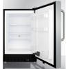 imageSummit Appliance ALFZ37BSSTB Builtin Undercounter ADA Compliant Residential AllFreezer in Black with Stainless Steel Door Towel Bar Handle Door Storage Adjustable Thermostat and Manual DefrostStainless Steel