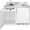 imageSummit Appliance C48ELGLASSPUMP 48quot Wide AllInOne Kitchenette No Plumbing Needed 51 cuft Capacity 2Burner Radiant Cooktop RefrigeratorFreezer Sink Storage Cabinet and Water PumpWhite
