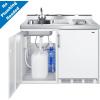 imageSummit Appliance C48ELGLASSPUMP 48quot Wide AllInOne Kitchenette No Plumbing Needed 51 cuft Capacity 2Burner Radiant Cooktop RefrigeratorFreezer Sink Storage Cabinet and Water PumpWhite