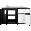 imageSummit Appliance CK54SINKL 54 Wide AllInOne Kitchenette Stainless Steel Sink and Faucet 2door Refrigeratorfreezer 2burner Smoothtop Cooktop Storage Compartments 115V Operation Black
