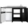 imageSummit Appliance CK54SINKR 54quot Wide AllInOne Kitchenette Stainless Steel Sink and Faucet 2door Refrigeratorfreezer 2burner Smoothtop Cooktop Indicator Lights Storage CompartmentsBlack  Stainless Steel