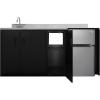 imageSummit Appliance CK72ADASINKL 72quot Wide AllinOne Kitchenette ADA Counter Height Stainless Steel Sink and Faucet 2Door RefrigeratorFreezer 2Burner Smoothtop Cooktop Indicator Lights