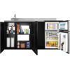 imageSummit Appliance CK72ADASINKL 72quot Wide AllinOne Kitchenette ADA Counter Height Stainless Steel Sink and Faucet 2Door RefrigeratorFreezer 2Burner Smoothtop Cooktop Indicator Lights