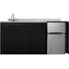 imageSummit Appliance CK72ADASINKL 72quot Wide AllinOne Kitchenette ADA Counter Height Stainless Steel Sink and Faucet 2Door RefrigeratorFreezer 2Burner Smoothtop Cooktop Indicator Lights