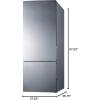 imageSummit Appliance FFBF279SSX 28quot Wide Bottom Freezer Refrigerator Interior LED Lighting Stainless Steel Doors 146 cuft Capacity Nofrost Operation Digital Temperature ControlStainless Steel