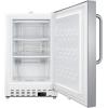 imageSummit Appliance SCF505SSTBADA 20quot Wide Builtin Undercounter ADA Compliant Commercial Allfreezer with Stainless Steel Door Towel Bar Handle Front Lock Manual Defrost and White CabinetStainless Steel  White