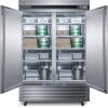 imageSummit Appliance SCFF497 Commercial 493 cuft Reachin AllFreezer in Complete Stainless Steel with French Door Swing SelfClosing Doors Microprocessor Control Panel Open Door Alarm and LockStainless Steel