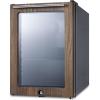 imageSummit Appliance SCR114LWP1 Compact Commercial Beverage Center With Wood Trim Designed for the Display and Refrigeration of Beverages Glass Door Automatic Defrost Dial Thermostat LED Lighting