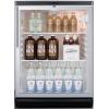 imageSummit Appliance SCR600BGLHV Commercially Listed 55 CuFt Counter Height Beverage Center with Glass Door Auto Defrost Digital Thermostat Professional Thin Handle Lock and Black Cabinet