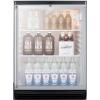 imageSummit Appliance SCR600BGLSH Commercially Listed 55 CuFt Counter Height Beverage Center with Glass Door Auto Defrost Digital Thermostat FullLength Towel Bar Handle Lock and Black Cabinet