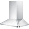 imageSummit Appliance SEH3630SS 30quot Wide WallMounted Range Hood Stainless Steel Finish Multispeed Fan 6quot Round Ducting Cord Included LED Lighting Bulbs Included Adjustable Height
