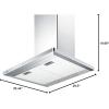 imageSummit Appliance SEH4636SS WallMounted 36quot Wide Range Hood Stainless Steel Finish Filter Included Multispeed Fan 400 CFM 6quot Round Ducting LED Lighting Adjustable Height Intuitive Controls