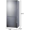 imageSummit FFBF284SSIM 28quot Wide Bottom Freezer Refrigerator Icemaker 138 cuft Stainless Steel Door LED Lighting ENERGY STAR Certified Perfect for Apartments and Small KitchenWith Icemaker