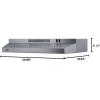 imageSummit H36RSSADA 36quot ADA Compliant Under Cabinet Convertible Range Hood White Finish Top or Rear Exhaust TwoSpeed Fan CharcoalAluminum Mesh Filter Rocket Switch TAA Compliant 36 Inch30 Inch