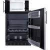 imageSummit MRF66BK2SSA Microwave ampamp RefrigeratorFreezer Combination with AllocatorStainless Steel  Black