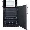 imageSummit MRF708BLSSA Microwave ampamp Refrigerator Combination with AllocatorStainless Steel  Black