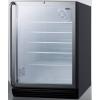 imageSummit SCR600BGLBISHADA 24quotquot ADA Compliant Beverage Center with 55 cu ft Capacity Double Pane Tempered Glass Door Automatic Defrost and Adjustable Glass Shelves in Stainless Steel
