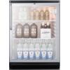 imageSummit SCR600BGLBITB 24quotquot Beverage Center with 55 cu ft Capacity Double Pane Tempered Glass Door Automatic Defrost and Adjustable Glass Shelves in Stainless SteelBlack