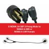 imageSummit YCORD3P NEMA 1430P 3Prong 208240V Y Cord Male can Connect with NEMA 620R or NEMA 615R Female 44 Inch Long UL Standard Perfect for Your Dryer and Washer or Any Other Appliance