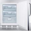 imageVT65MLCSS 24quot Medically Approved Upright Freezer with 35 cu ft Capacity Fully Finished Cabinet Factory Installed Lock Three Removable Storage Drawers and 25C Operation in Stainless Steel