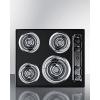 imageSummit 24quot 4 Burner Electric Cooktop 220240 Volt Coil Electric Cooktop Black TEL03