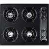 imageSummit 24quot 4Burner Gas Cooktop Open Burners Battery Start Ignition Gas Cooktop Made in the USA Black TNL03PBlack