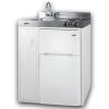 imageSummit 30quot Wide AllInOne Kitchenette 2Door RefrigeratorFreezer 2Burner Cooktop Sink and Storage White C30ELWhite