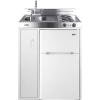 imageSummit 30quot Wide AllInOne Kitchenette 2Door RefrigeratorFreezer 2Burner Smoothtop Cooktop Sink and Storage White C30ELGLASSWhite Door  White