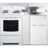 imageSummit 54quot AllinOne Kitchenette with Electric Coil Range RefrigeratorFreezer Sink White ACK54COILW