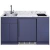 imageSummit All in One Kitchenette with Induction Cooktop Refrigerator Freezer Sink and Storage ENERGY STAR Standalone Kitchen White CALDERAWH35ISINKLBlue
