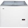 imageSummit Appliance NOVA22 Flat Top Commercial 72 CuFt Chest Freezer with Sliding Glass Lid Digital Thermostat Defrost Drain Removable Lock FanCooled Compressor Novelty Baskets and CastersGray White