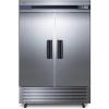 imageSummit Appliance SCFF497 Commercial 493 cuft Reachin AllFreezer in Complete Stainless Steel with French Door Swing SelfClosing Doors Microprocessor Control Panel Open Door Alarm and LockStainless Steel