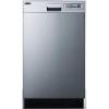 imageSummit DW18SS4 18 Built In Dishwasher with 8 Place Settings Energy Star Digital Touch Controls Stainless Steel Interior Adjustable Smart Fold Shelf Time Delay in Stainless SteelStainless Steel
