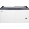 imageSummit FOCUS171 Top Display Commercial Freezer with 171 cu ft Capacity Digital Thermostat Sliding Glass Lid Manual Defrost Casters Hammered Aluminum Interior in Whitewhite